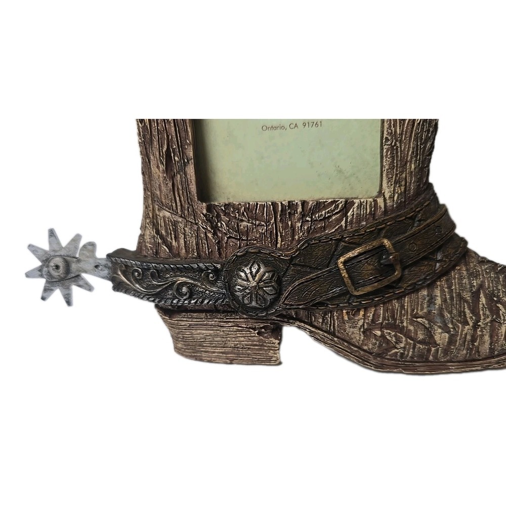 2006 Vanmark Cowboy Boot Spur Photo Frame Picture Size 2 1/2" X 3 1/2" - Picture 3 of 5